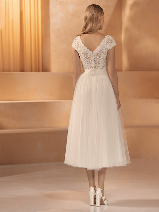 Bianco Evento Ida Brautrock Midi