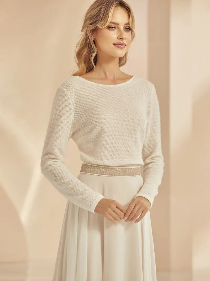 Bianco Evento E344 Brautpullover mit Spitze