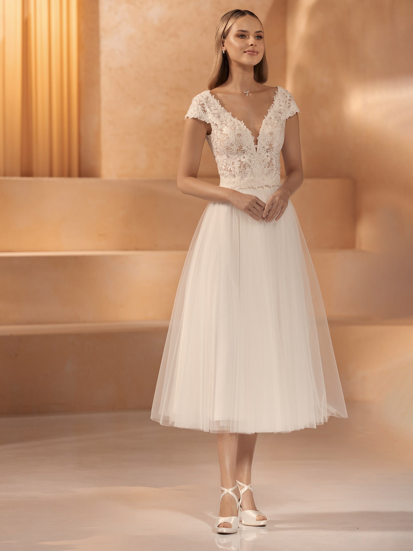 Bianco Evento Ida Brautrock Midi