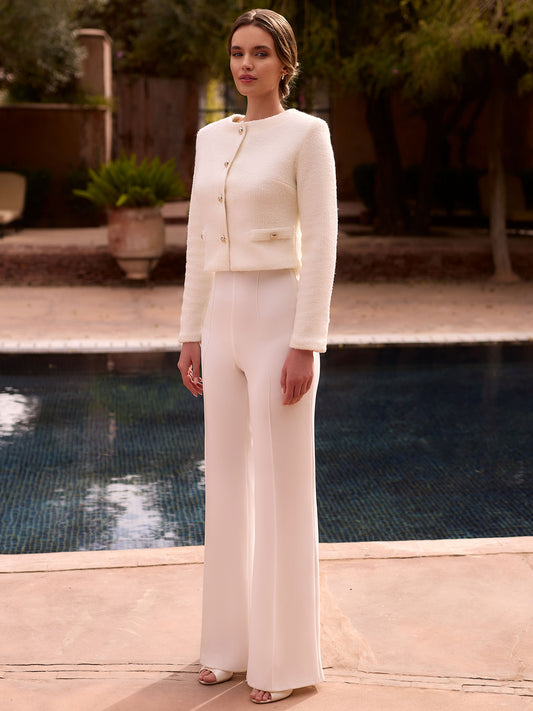 Bianco Evento Blake Brauthose aus Stretch-Crepe
